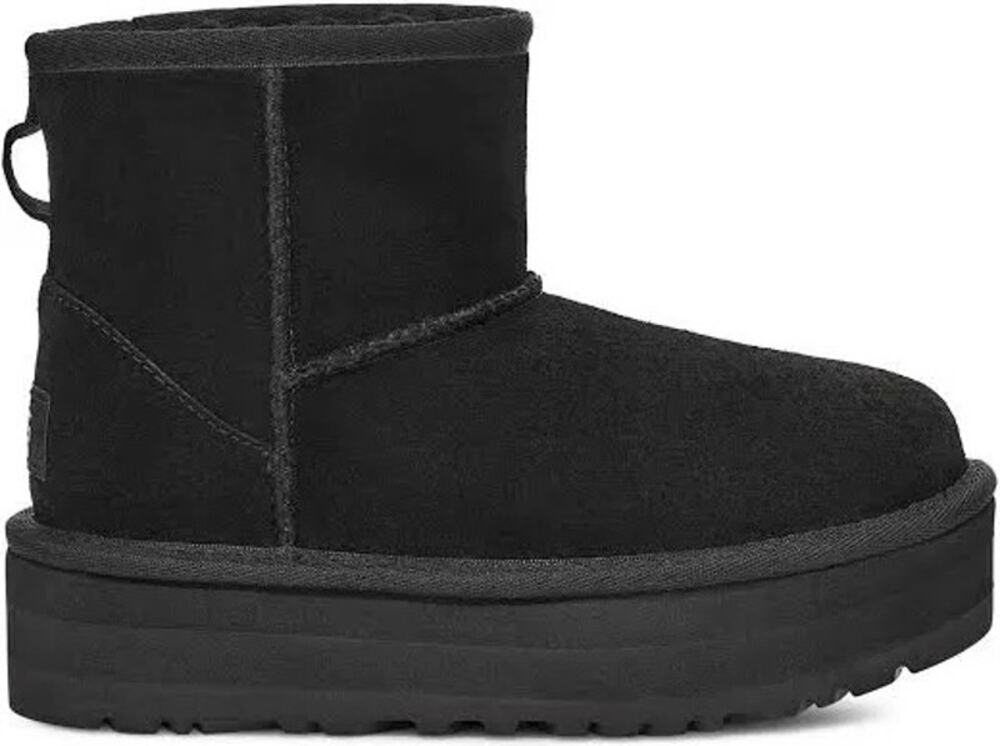 UGG Platform Classic Mini pull on boots Women's 7 Black 1134991-BLK